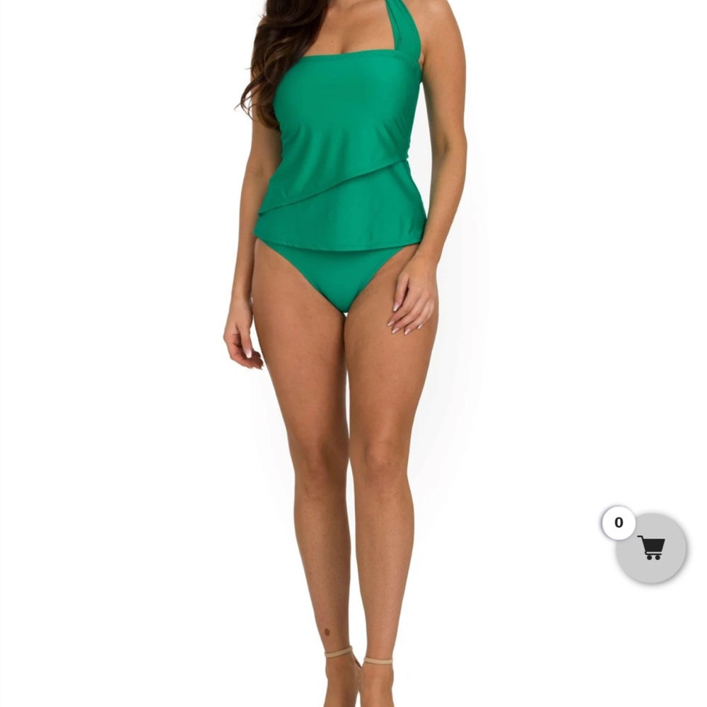 Emerald Green Three piece set with Classic Silhouette by Tara Grinna